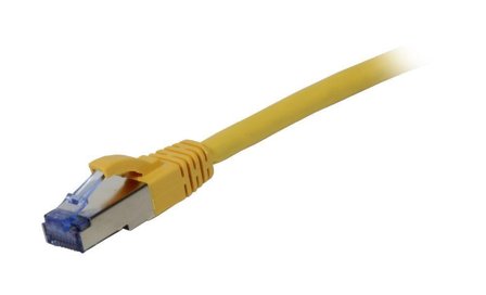 SYNERGY Patchkabel RJ45, CAT6A 500Mhz, 0.15m, gelb, S-STP(S/FTP), Synergy 21