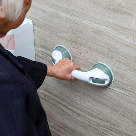 Sug kop greb bar - Grå skridsikker sikkerhedsbadekar greb bærbar brusebad sugekop til badeværelse