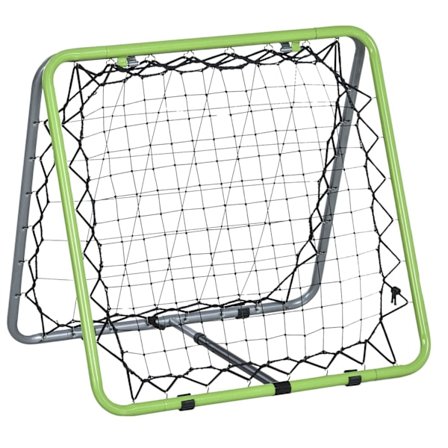 Football Rebounder Kickback Goal Rebound Wall Net För Baseball Basket Dubbelsidig Rebound Justerbar I 5 Nivåer Metallgrön + Svart