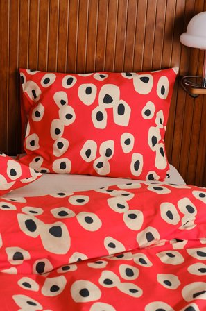 Jotex - Putetrekk Økologisk tomatrød - OVO - Kjøp Putevar hos Jotex