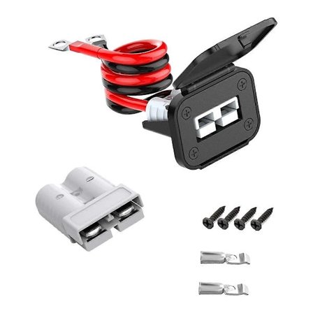 Anderson-liitin, 8AWG 50AMP Akun pikaliitin/irrotusliitin, 0,5 m Akun kaapeliliitin, Vinssikaapelit