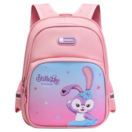 Skolerygsæk til børn, ny skolerygsæk til børn, førskolebørn, rygsæk til drenge og piger, sød tegneserie rygsæk - Pink