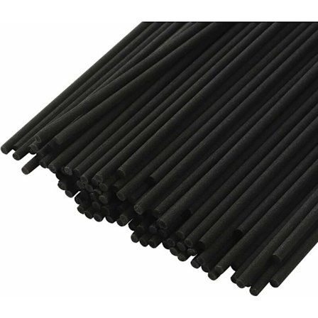 Duftpinner til diffuser, 250 stk, Fiber Aroma Diffuser-pinner for eteriske oljer til hjem, kontor og hotellspa, 25 cm x 3 mm, Svart. - RWDiffuseur hui