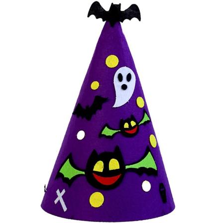 Interaktiv DIY Spiss Lang Hatt Håndlagde Håndverk Halloween Gaver til Barn Tenåringer Bat