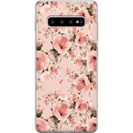 Samsung Galaxy S10+ Läpinäkyvä kuori Kukkia