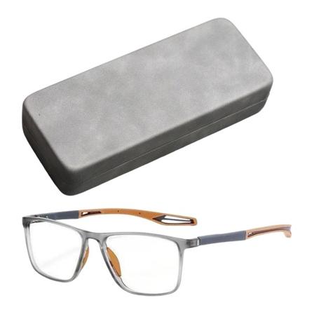1/2/3/5 Sport Läsglasögon Blå Ljusblockerande Glasögon för Gray Orange 200° 139 x 41mm 1Set