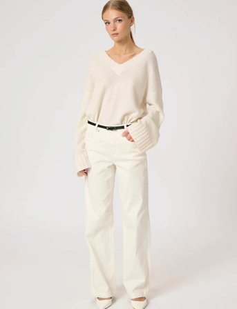 My Essential Wardrobe Louismw 157 High Wide Y - Cream - 35 x 32