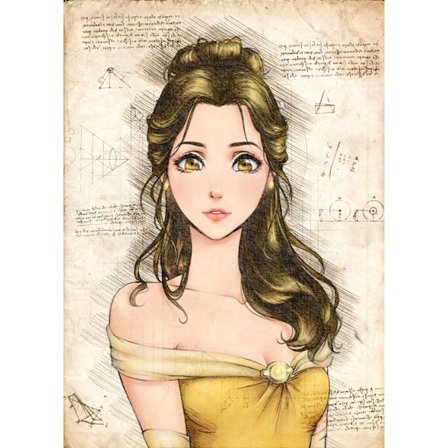 A3 Print - Disney - Beauty and the beast - Belle