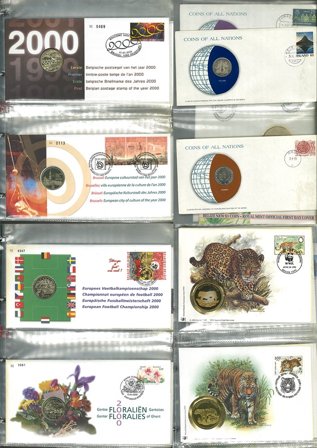 Hele verden - Samling af møntbreve i 2 ringbind