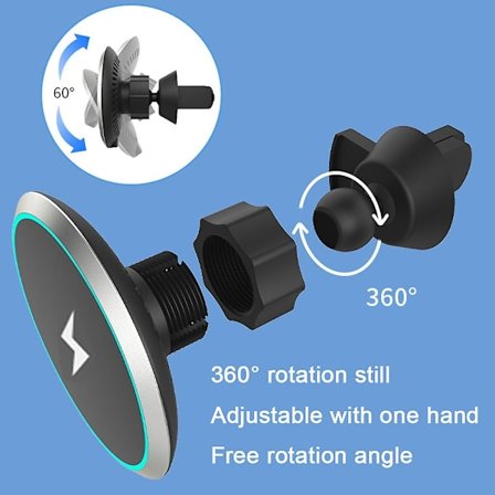 Magnetisk trådlös billaddare, trådlös laddningsbilfäste kompatibel med Iphone 13 Pro Max/13 Pro/13/13 Mini