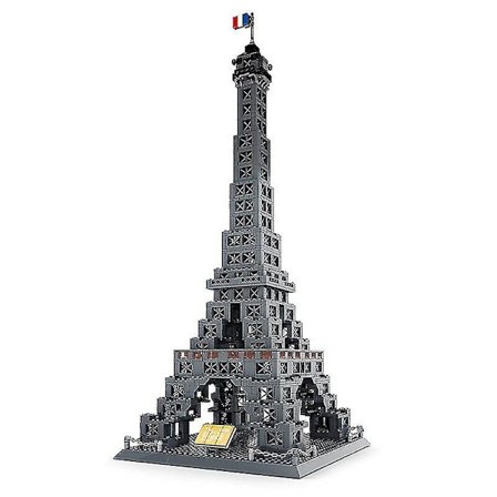 Arkitektur Eiffeltårnet i Paris Frankrig Verdensberømt Byggeklodser Mursten Klassisk By Skyline Model Legetøj til Børn Gave{YFL}
