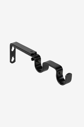 Hasta - Gardinstångsfäste dubbel 16/19 mm - Svart - Gardintillbehör - Från Homeroom