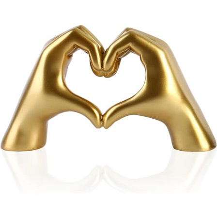 Taylor Hjerte Hender Skulptur Dekor for Soverom Stue Bord Merch, Estetisk Moderne Kjærlighet Finger Hjerte Hender St