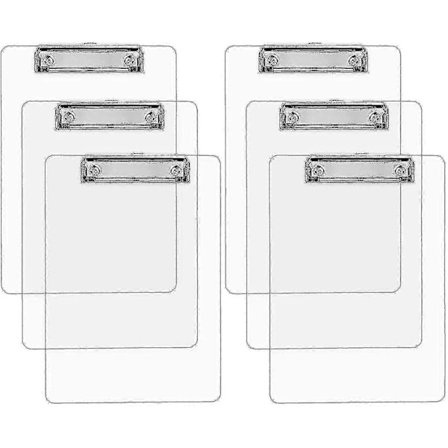 6 kpl A4 Leikepöytä - Tukeva Akryyli Läpinäkyvä Leikepöytä Matalalla Profiililla