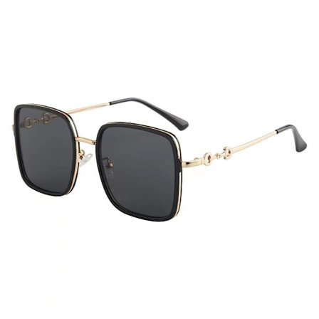 Båglösa solglasögon kvinnor, oversize polariserade solglasögon, mode