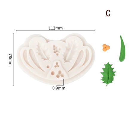 Pine Leaf Form Fondant Form CC