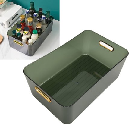 Gjennomsiktige oppbevaringsbokser Store oppbevaringsbokser av plast Multifunksjonelle stabelbare åpne organiseringsbokser for kontor sovesal hjem