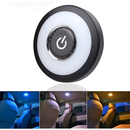 SBSGV USB Oppladbar Bil Innvendig LED Bagasjerom Lys, 12V Sterkt Multifunksjonelt Vegglys Festes Hvor Som Helst Trykk Lamper for Kjøretøy RV (3 Co