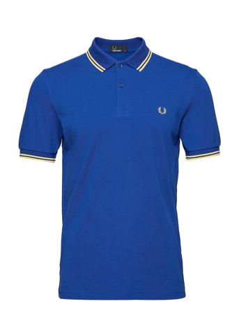 Twin Tipped Fp Shirt Polos Short-sleeved Blå Fred Perry