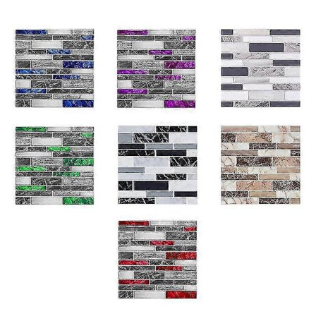 15cm Hem Väggdekal Självhäftande Badrum Kök Mosaik Kakel Klistermärken 30st