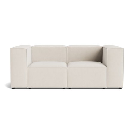 Lissabon 2 personers sofa - Rebel Beige - 200x100x72cm - Sofa, 2 personers sofa - Holdbar sofa med ramme af krydsfinér & kvalitetsstof
