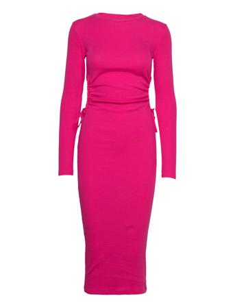 Enally Ls Hole Dress 5314 Knelang Kjole Rosa Envii