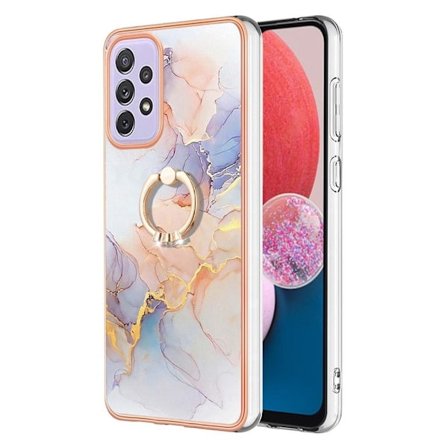 Marmormotiv Samsung Galaxy A53 5G skal - Milky Way Marmor Vit