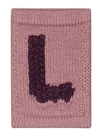 Knitted Letter L, Rose Home Kids Decor Decoration Accessories-details Pink Smallstuff