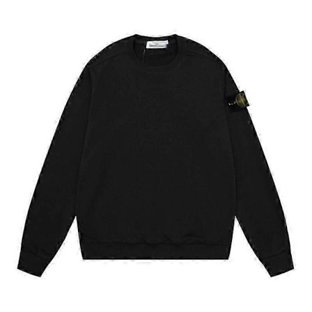 Klassisk Sten Korrekt Version Enfärgad Rund Hals Badge Långärmad Herr Och Dam Samma Stil Sweatshirt Ö-Par