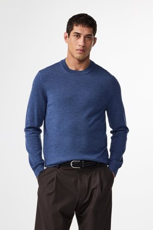 NN07 Ted 6605 Sweater male Blue Merino Wool
