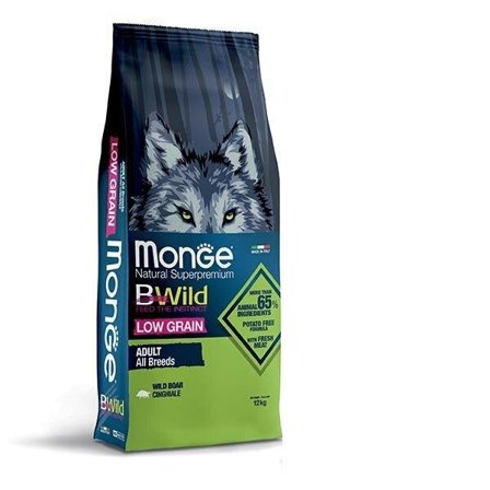 Monge B Wild Low Grain All Breeds con Cinghiale Cibo Secco Per
