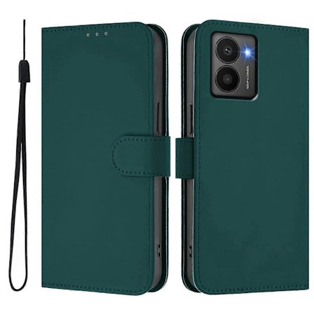 For HMD Fusion 5G Etui Ensfarvet Tegnebog Læder Telefon Cover med Rem - Citron