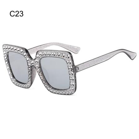 Crystal Oversized Solbriller Diamond Solbriller C23 C23 C23