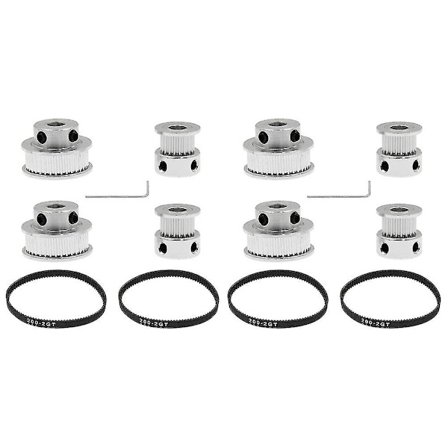 4 sæt Gt2 tandremsskiver i aluminium