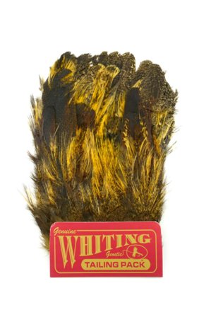 Whiting Coq de Leon Mayfly Tailing Pack Badger dyed Pale Yellow