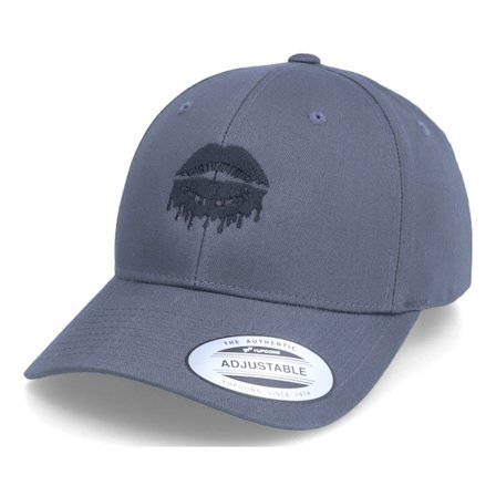 Iconic - Grau adjustable Cap - Dripping Lips Curved Grey Adjustable @ Hatstore