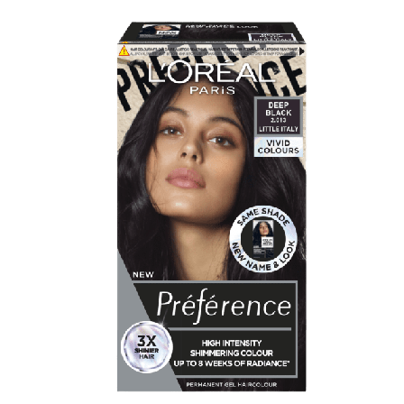 L'Oréal Paris Préférence Vivid Colors Hårfärg Unisex Svart 1 ST