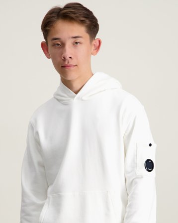 C.P. Company SWEATSHIRT W/HOOD Biały Bluzy z kapturem Chłopiec - Kids Brand Store