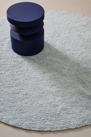 Jotex - Rundt Bomullsteppe Bomull/Bomull Blå ALDO - Kjøp Bomulls- & filleryer hos Jotex