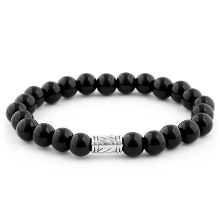 Liquid Black Onyx Bracelet for Men - Beaded bracelets
