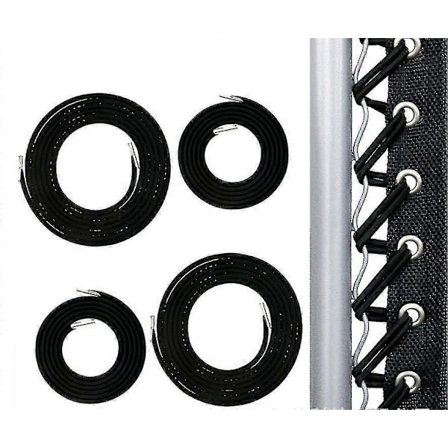 Ekstra reb til udskiftning af hvilestolsdele, 4 elastiske snørebånd til nul-tyngdekraft stol, sort