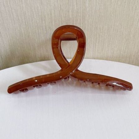 Stora hårklämmor för tjockt hår Flickor Hårklämma Klor, Morandi Jelly Shark Clip----Coffee