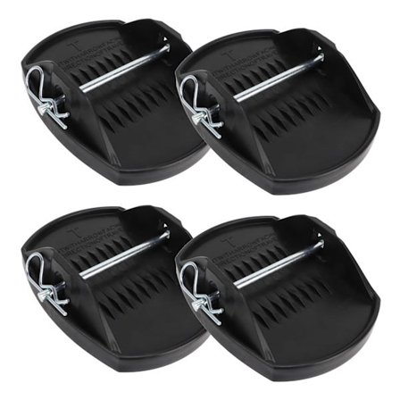 4 stk. Jack Pads Sæt Hjul Fod Ben Støtte Stop Nivellerings Parkerings Hjælpebalance Puder til RV Trailer Caravan
