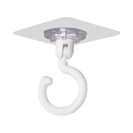 10 stk. roterende loftskrog, stærk krog, multifunktionel husholdningskrog, selvklæbende krog til køkken, badeværelse, væg, nøgleophæng, frakkekrog