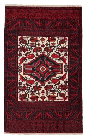 Medallion Small Baluch Rug 92X151 Wool