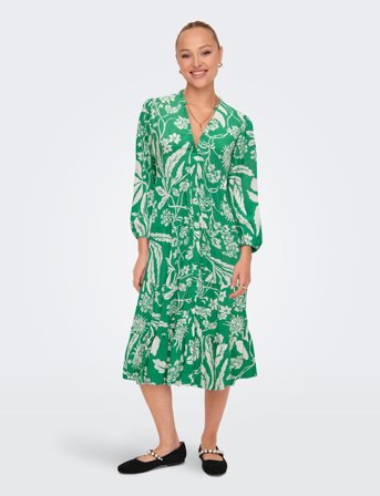 ONLY Onlmilana 7/8 Dress Wvn Noos - Green - XS