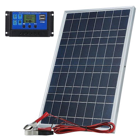 10W 12V Solpanel Batterioplader med 10A Controller til Køretøj, Portåbner, Elektrisk Hegn