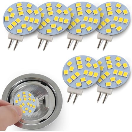 2W Rundt Cool White G4 LED-lys erstatter 20W Pin Base Halogen B