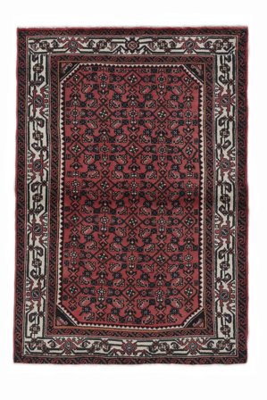 Oriental Hamadan Rug 107X154 Black/Dark Red (Wool, )