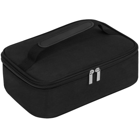 Frokosttaske til mænd, 3,6L madkasse bred åben isoleret køletaske vandtæt lækagesikker termisk frokosttaske med håndtag (sort)